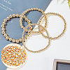 ANATTASOUL 360Pcs 7 Styles Rack Plating Brass Beads KK-AN0001-08-7
