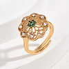 Elegant Adjustable Brass Micro Pave Cubic Zirconia Finger Rings for Women DH1507-4-1