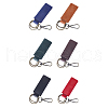 Globleland 6Pcs 6 Colors Alloy Keychain HJEW-GL0001-18-8