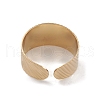 Ion Plating(IP) 304 Stainless Steel Textured Open Cuff Rings for Women RJEW-G285-58G-3