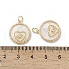 Brass Micro Pave Clear Cubic Zirconia Pendants KK-L208-64G-3