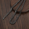 4mm Retro Style Stainless Steel Byzantine Chain Necklaces for Men WG86229-02-3