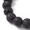 Dyed Colorful Natural Lava Rock Beaded Stretch Bracelets BJEW-JB09683-02-4