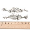 Zinc Alloy Rhinestone Tassel Stud Earring for Women EJEW-S251-01P-5