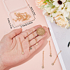 Beebeecraft 20Pcs Brass Chain Extender KK-BBC0016-36-3