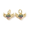 Brass Micro Pave Cubic Zirconia Pendants KK-E068-VF137-2