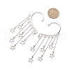 Star Tibetan Style Alloy Cuff Earrings for Women EJEW-TA00525-3