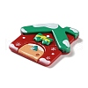 Christmas Theme Opaque Resin Cabochons RESI-F053-A02-2