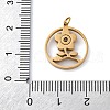 316 Stainless Steel Rhinestone Pendants STAS-K258-39D-G-3