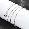Anti-Tarnish Electroplated Rhodium Plated Sterling Silver Cable Chain Necklaces X-NJEW-N0048-46-18-3