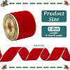 10 Yards Polyester Gold Edged Wired Ribbon OCOR-WH0090-031-2
