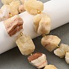Raw Rough Natural Yellow Jade Beads Strands G-Z087-B22-1
