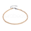 Electroplate Glass Beads Anklets AJEW-AN00279-05-2