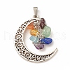 Natural Mixed Stone Pendants X-PALLOY-JF01487-1