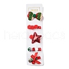 Christmas Theme Cloth Felt Fabric Alligator Hair Clip OHAR-R100-01C-2