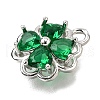 Brass Micro Pave Cubic Zirconia Pendants KK-D385-01P-02-2