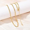 3MM Brass Cable Chain Necklaces NJEW-L356-03G-1