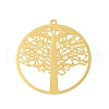 Brass Etched Metal Embellishments Pendants KK-Z058-03G-1