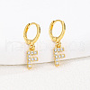 Brass Micro Pave Clear Cubic Zirconia Hoop Earrings FS-WGAF6E5-13-1