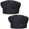 CREATCABIN 2Pcs Adjustable Polycotton Chef Hat AJEW-CN0002-25B-1