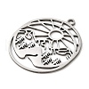 Non-Tarnish 201 Stainless Steel Pendants STAS-B049-19P-2
