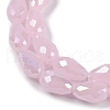 Opaque Solid Color Electroplate Glass Beads Strands EGLA-N013-J8mm-B01-3