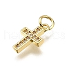 Brass Micro Pave Cubic Zirconia Pendants KK-Z100-39G-03-2