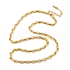 Brass Box Chain Necklaces for Women Men NJEW-F337-06G-2