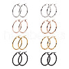 304 Stainless Steel Hoop Earrings EJEW-TA0001-05-8
