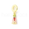 Brass Enamel Virgin European Dangle Charms KK-Z101-03G-01-1