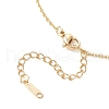 Brass Micro Pave Clear Cubic Zirconia Clover Pendant Necklaces NJEW-JN05261-02-5