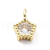 Rack Plating Brass Micro Pave Cubic Zirconia Pendants KK-P247-12G-1