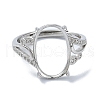Adjustable 925 Sterling Silver Ring Components STER-K179-27P-2