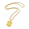 Alloy Pendant Necklace with Box Chains NJEW-G107-01G-2