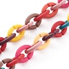 Handmade Rubberized Style Acrylic Cable Chains AJEW-JB00955-1