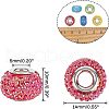 Resin Rhinestone European Beads RPDL-NB0001-11-2