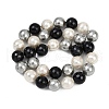 Faceted Round Shell Pearl Beads Strands BSHE-XCP0001-58A-3