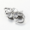 Flower Alloy Lobster Claw Clasps X-PALLOY-S040-08AS-2