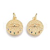 Brass Pave Cubic Zirconia Pendants KK-N231-348C-01-2