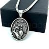 Retro Rock Punk Men's Hand of Jesus Stainless Steel Pendant Necklaces DN7993-4