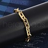 304 Stainless Steel Oval Link  Chain Bracelets for Women Men BJEW-F488-49C-G-3