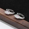 Brass Cubic Zirconia Hoop Earrings EJEW-Q014-09P-4
