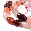 Natural Red Botswana Agate Beads Strands G-G018-08-3