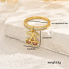 Brass Micro Pave Cubic Zirconia Pendant Finger Rings for Women OA1254-1-2