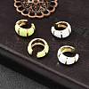 Brass Stripe C-Shaped Cuff Earrings EJEW-D321-04G-2