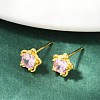 S925 Sterling Silver Cubic Zirconia Stud Earrings EJEW-V019-02G-3