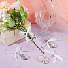 4Pcs 2 Styles Glass & Alloy Pendant Decoration HJEW-UN00037-2