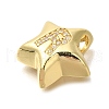 Rack Plating Brass Micro Pave Cubic Zirconia Pendants KK-I722-05G-R-2
