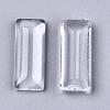 Transparent Rectangle Glass Cabochons GGLA-R025-25x10-3