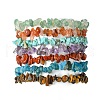 7Pcs 7 Styles Chakra Natural Red Jasper & Red Aventurine & Apatite & Amethyst & Green Aventurine & Tiger Eye BJEW-JB10908-1